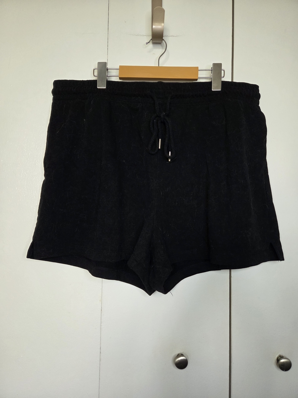 🌷H&M Women's XL Black Lounge Shorts with Drawstring Sleepwear Casual Comfort